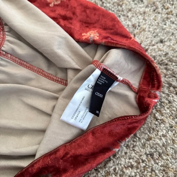 Cider Velvet Sweetheart Floral Midi Dress 
size XXL - Picture 11 of 12